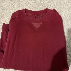 Aerie Burgundy Oversized Sweatshirt